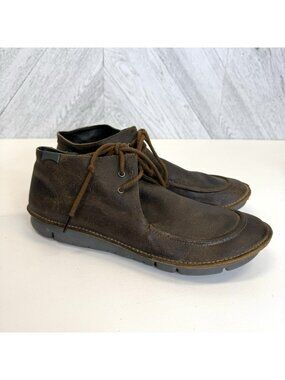 Camper Shoes Mens Size US 9 EU 42 Chukka Moc Toe Brown Leather Shoes Alicante Amazon.com | Camper, Beetle, Men Ankle Boot, Dark Brown, 7  main image 3